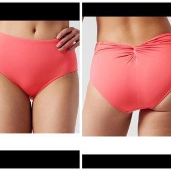NWT Athleta Hampton High Waist Bikini Bottom Pink Size XXS - Picture 1 of 8